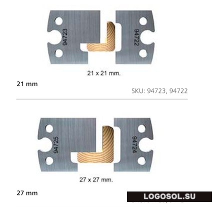 Строгальные ножи для углового молдинга (комплекты по 2, 3 шт.) | Официальный дистрибьютор Logosol