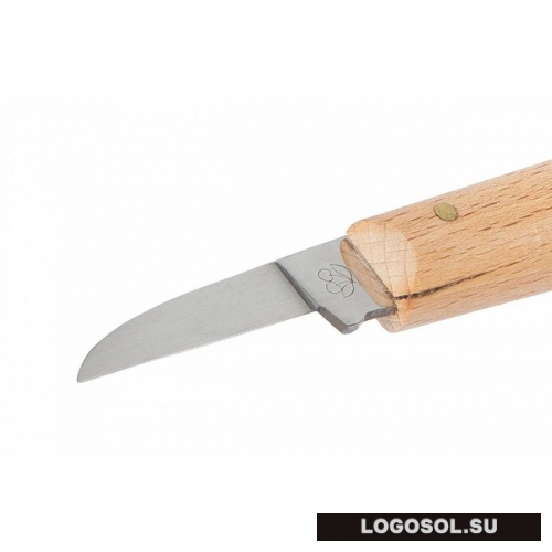 Нож для резьбы по дереву с округлой спинкой и прямым лезвием Kirschen | Официальный дистрибьютор Logosol