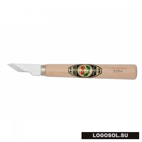 Нож для резьбы по дереву с узком клинком и скошенным лезвием Kirschen | Официальный дистрибьютор Logosol